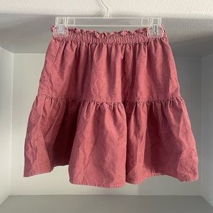 Pink H&M youth ruffled skirt